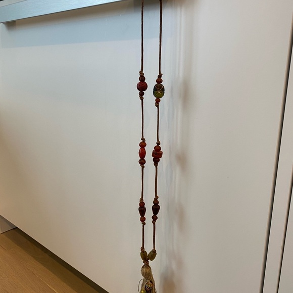 Necklace made with leather & stones - Picture 3 of 4